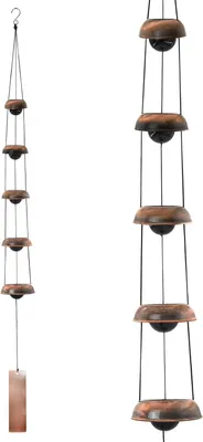 Obrázok produktu pre Zvonkohra vonkajšia, meď, 5 zvončekov, Feng Shui, záhradná dekorácia