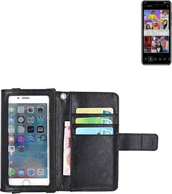 Produktbild von K-S-Trade Handy Hülle Schutz Hülle Kompatibel mit Huawei Y8p Case mit Displayschutz / Schutzfolie Flip Cover Wallet case Etui Hülle schwarz