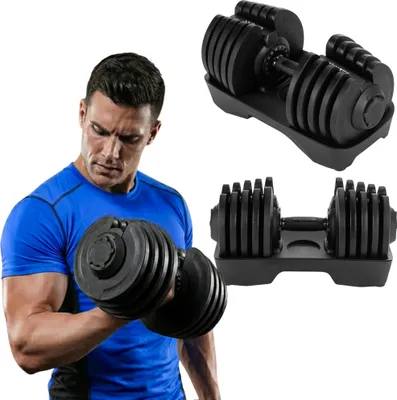 Produktbild von Gymtek® Verstellbare Hantel, Kurzhantel - von 2 bis 40 kg - Hanteln, Kurzhanteln für Home Gym, Krafttraining, Fitnessstudio, Workout