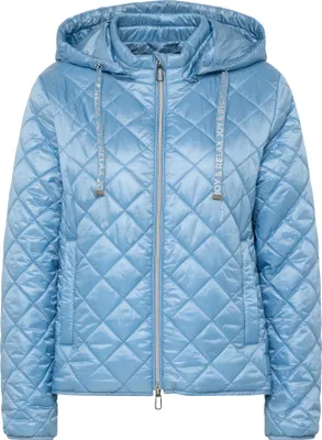 Produktbild von Rabe Übergangsjacke Hellblau Größe 46 mit Kapuze, Rautenmuster und Zwei-Wege-Reißverschluss