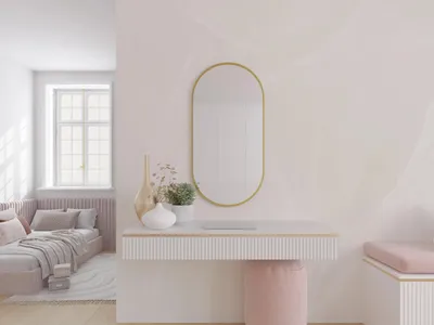 Image de Miroir ovale ORIEN - or