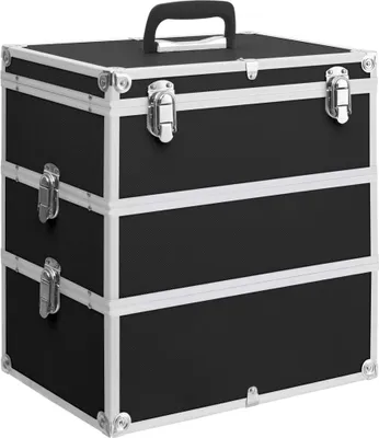 Produktbild von The Living Store Kosmetikkoffer 37x24x40 cm Schwarz Aluminium