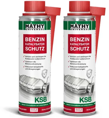 Produktbild von MATHY-KSB Katalysator-Schutz Benzin 2 x 250 ml - Benzin-Additiv für Katalysator & Abgassystem