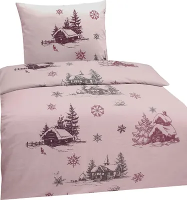Produktbild von JACK Biber Bettwäsche 2 tlg. 135x200cm Winter Dream Rosa
