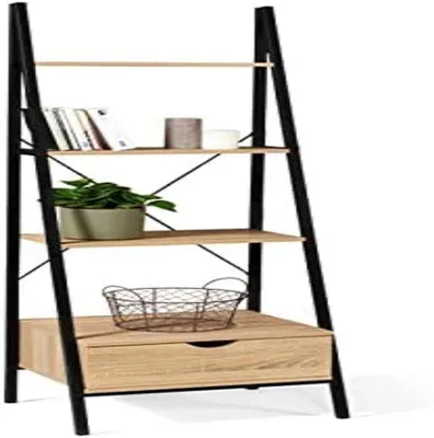 Obrázek produktu pro Regál se 4 policemi a zásuvkou v průmyslovém designu
