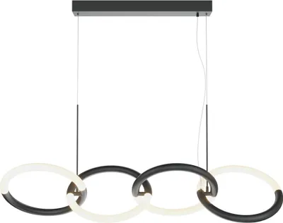 Produktbild von Design-Pendelleuchte Node Maytoni LED 4-flammig Schwarz/Weiß 40W 3000K
