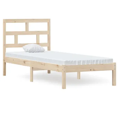 Image de vidaXL Lit en bois massif 75x190 cm