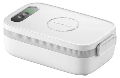 Produktbild von Elektrische Lunchbox mit Akku 14000 mAh, 1L Heatbox Kabellos Beheizbar mit Automatischer Heizfunktion und Edelstahl Innenbehälter