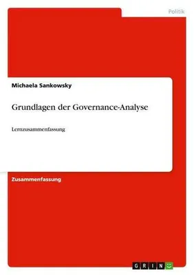 Zdjęcie produktu dla Grundlagen der Governance-Analyse