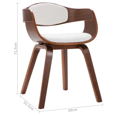 Immagine prodotto di vidaXL Sedie da pranzo 4 pz. Legno di bengala e Pelle finta