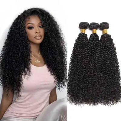 Imagen del producto de Extensiones de cabello rizado y encrespado, de 12, 14 y 16 pulgadas, para peinados