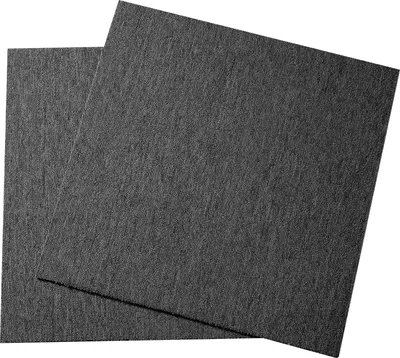 Image de SucceBuy 20 "x20" Dalles de moquette réutilisables, carrés moelleux avec rembourrage, installation facile de bricolage pour chambre, salon, intérieur et extérieur - gris foncé (20 dalles)