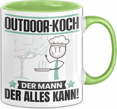 Produktbild von Outdoor-Koch Tasse Geschenk für Outdoor-Koch Der Mann Der Alles Kann Geschenkidee zum Geburtstag (Grün)