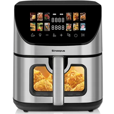 Produktbild von Heißluftfritteuse 8,5L 1800W Farbbildschirm 10 Funktionen Antihaft Ölfrei Fritteuse Multifunktionaler Heißluftofen Für 5-8 Personen