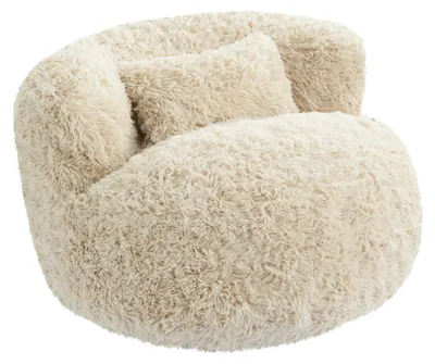 Produktbild von CHITA Einzelsofa, Fleece, Kissen & Decke, platzsparend,Sand