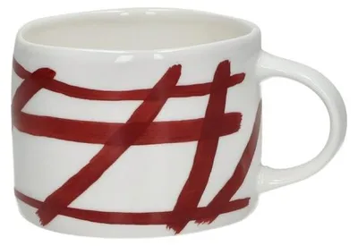 Produktbild von Pomax Weve Tasse aus Porzellan, Rot, L 12,3 x B 8,8 x H 6,8 cm