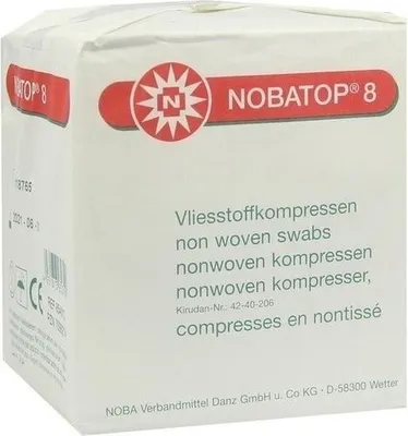 Productafbeelding van NOBATOP 8 kompressen, 10x10 cm, niet steriel