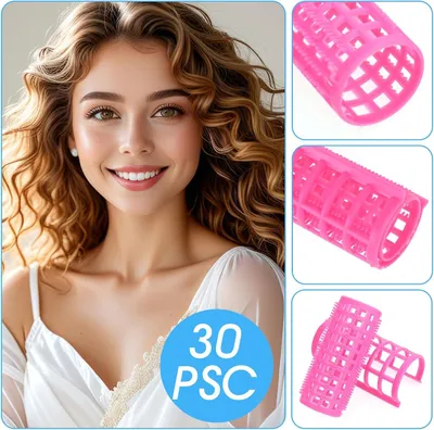 Produktbild von Selbsthaftendes Lockenwickler-Set in 5 Größen für mittlere und lange Haare, ohne Erwärmung, für Volumen und Locken (1,5/2,5/3/3,5 cm)