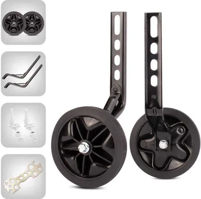 Produktbild von Universelle Seitenstützräder 12-20 Zoll, Set schwarz, Sun Baby
