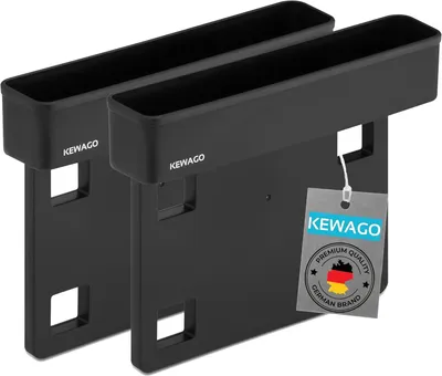 Image de Ensemble de 2 organisateurs pour voiture, solution de rangement pratique, idéal pour la console centrale, avec porte-gobelets inclus