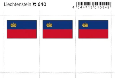 Produktbild von Lindner 640 Flaggen-Sticker: Liechtenstein