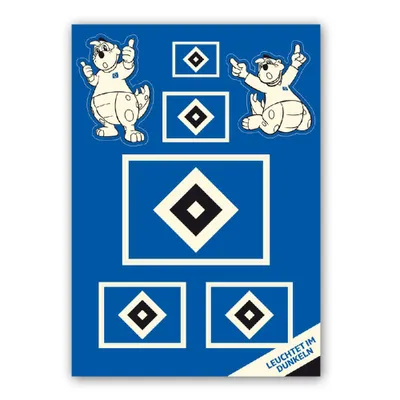 Produktbild von Hamburger SV HSV Aufkleber-Set "Nachtleuchtend"