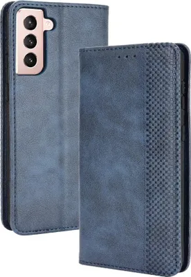 Produktbild von Samsung Galaxy S21 Hülle - Coverup Vintage Style Klapphülle - Blau