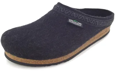 Produktbild von Stegmann 108 Uni Wollfilz-Pantoffeln Graphit, 17-801-8801 - Gr. 40