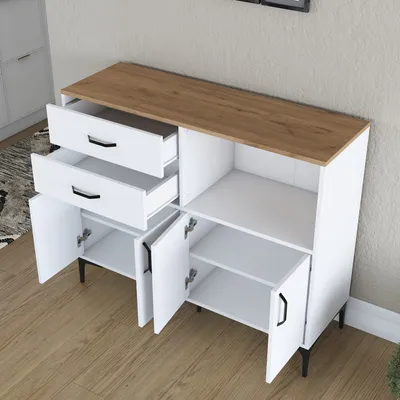 Produktbild von Skye Decor, JE166 - 3283, Schränke, Mehrzweckschrank, Weiß, 120 x 98,6 x 40 cm