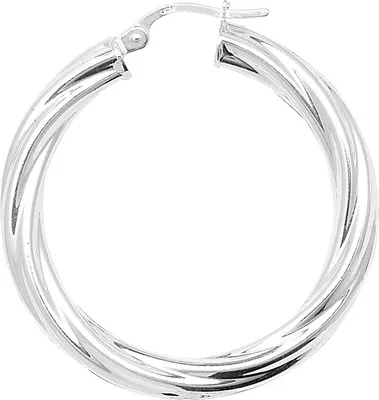 Image de 925 Sterling Silber Damen - Paire de créoles - 25mm ; WJS11520