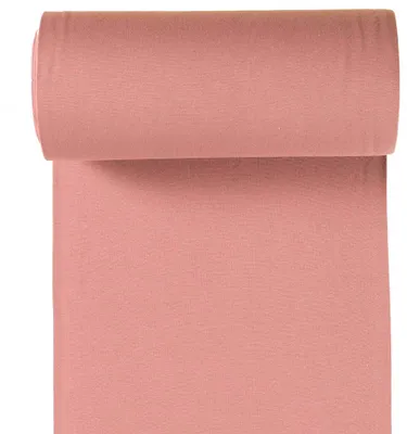 Bio Bündchenstoff Schlauchware 35(70)cm breit Meterware ab 25cm Jersey pink