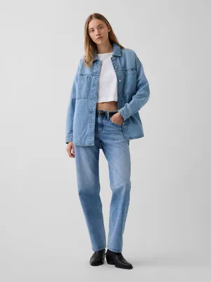 Produktbild von GAP Jeans mit mittelhohem Bund, geradem Schnitt und schmal zulaufendem Bein 31REG