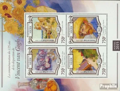 Produktbild von Briefmarken Niger 2015 Mi 3335-3338 Kleinbogen (kompl. Ausg.) postfrisch Vincent van Gogh