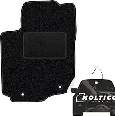 Produktbild von moto-MOLTICO Fahrer Fußmatte Auto Velours Fahrerseite Autoteppiche Schwarz Fahrermatte 1-teilig passend für Toyota Rav 4 II 2003-2006
