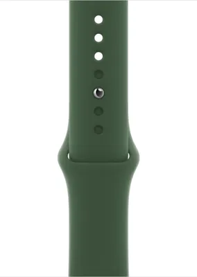 A close-up view of a green watch band.