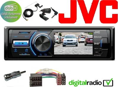 Produktbild von JVC TFT Bluetooth DAB+ USB Radio Antenne inkl. passend für Opel Astra G 98 - 09