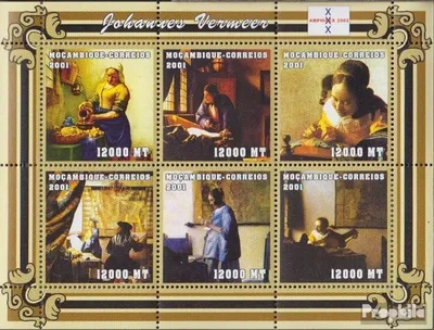 Produktbild von Briefmarken Mosambik 2001 Mi 2121-2126 Kleinbogen postfrisch Kunstwerke