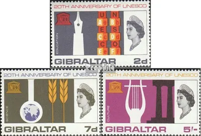 Produktbild von Briefmarken Gibraltar 1966 Mi 185-187 (kompl.Ausg.) postfrisch UNESCO