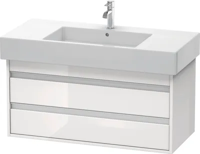 Produktbild von Waschtischunterbau KETHO 455x1000x480mm weiß hochglanz weiß hochglanz