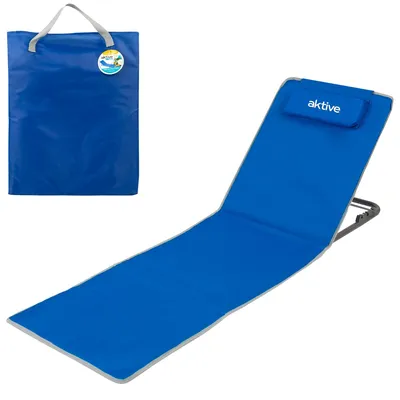 Produktbild von Strandmat mit Rückenlehne, 48 x 130 x 43,5 cm, klappbar, mit Tragetasche für den Strand