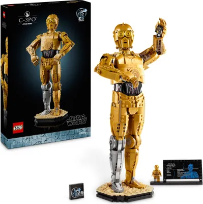 Produktbild von LEGO Star Wars C-3PO B, baubarer Droide, Modell zum Sammeln, Bauen und Ausstellen, nostalgische Geschenkidee für Erwachsene und Fans, Sammlerstück, Fantasy Spielset 75398