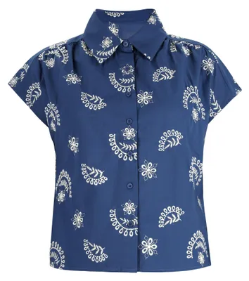 Immagine prodotto di SAPORTA, camicia da donna - blu navy e bianco, taglia S