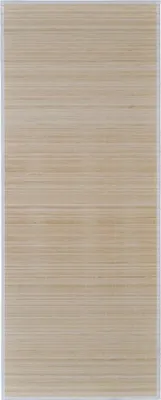 Produktbild von VidaXL 241335, Drinnen, Bodenmatte, Bambus, PVC, Polyester, Polypropylen (PP), Bambus, Einfarbig, Rechteck