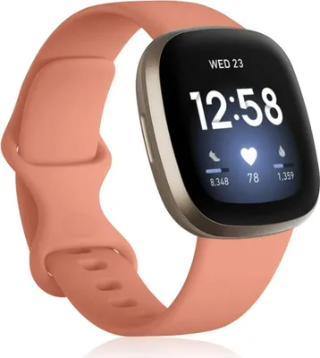 Produktbild von Strap-it Fitbit Sense Silikon Armband (Rosa) - Große: M/L