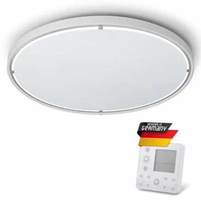 Produktbild von Heidenfeld Infrarot Deckenheizung HF-HP200 | Heizung mit Licht - Bis 15 m² - Fernbedienung - LED-Rahmen - Dimmbar - mit Fernbedienung (790 Watt)