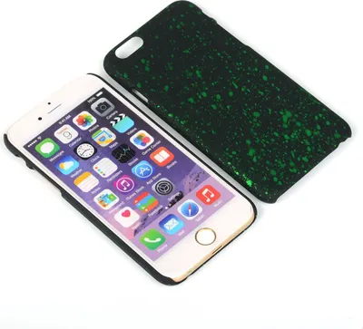 Produktbild von Handy Hülle Schutz Case Bumper Schale für Apple iPhone 6 Plus 3D Sterne Grün