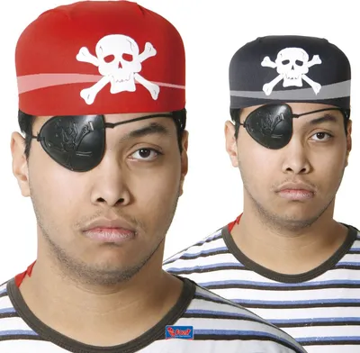 Produktbild von Piratenhut schwarz und rot