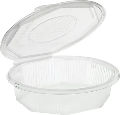 Produktbild von Starpak 25 Menüboxen mit Klappdeckeln, PP ungeteilt 5,9 cm x 21,5 cm x 21,5 cm transparent 8-eckig | Packung (25 Stück)