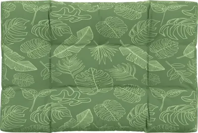 Produktbild von vidaXL Palettenkissen Blattmuster 120x80x12 cm Stoff
