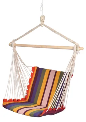 Productafbeelding van Hangmatstoel regenboog 110x47 cm, maximaal gewicht 120 kg